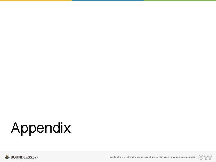 Appendix Free to share, print, make copies and changes. Get yours at www. boundless.