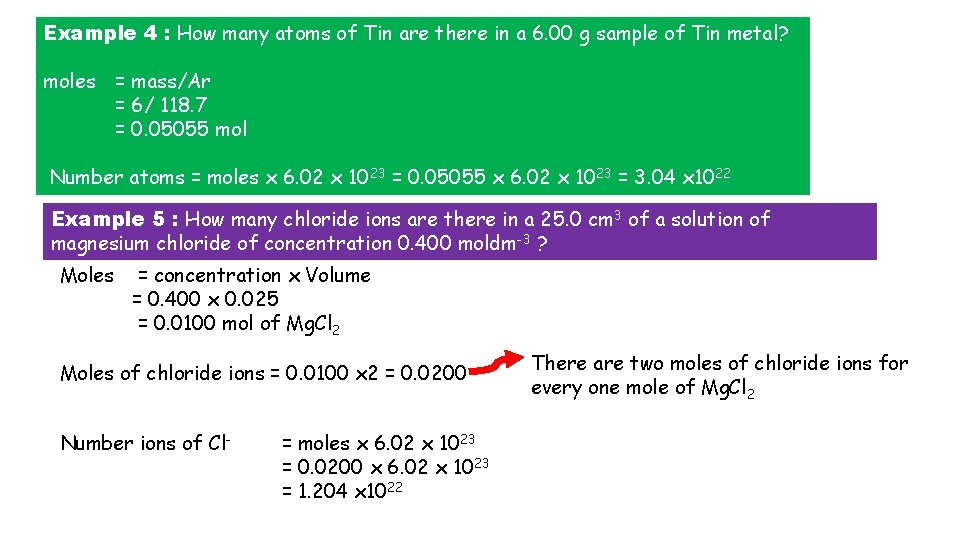 Example 4 : How many atoms of Tin are there in a 6. 00