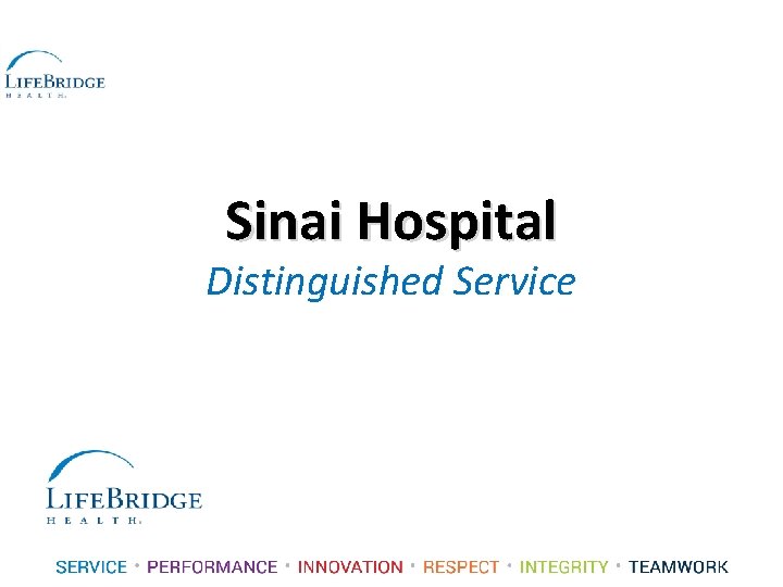Sinai Hospital Distinguished Service 