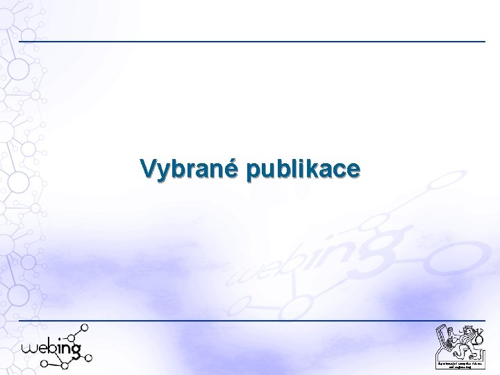 Vybrané publikace department of computer science and engineering 