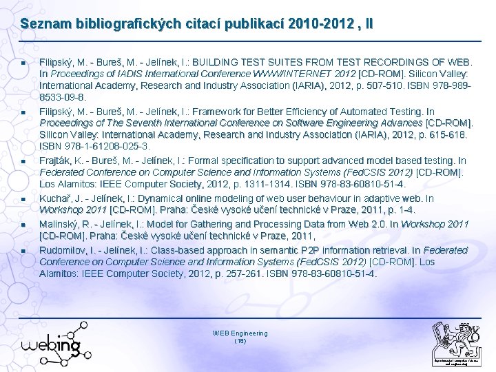 Seznam bibliografických citací publikací 2010 -2012 , II Filipský, M. - Bureš, M. -