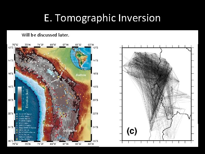 E. Tomographic Inversion Will be discussed later. 