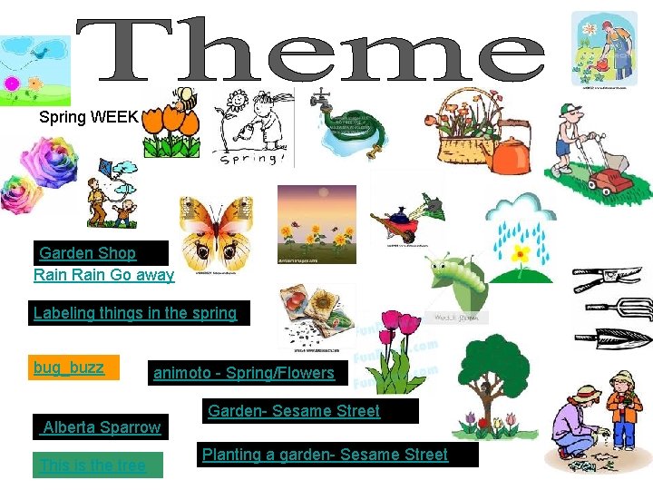 Spring WEEK Garden Shop Rain Go away Labeling things in the spring bug_buzz animoto