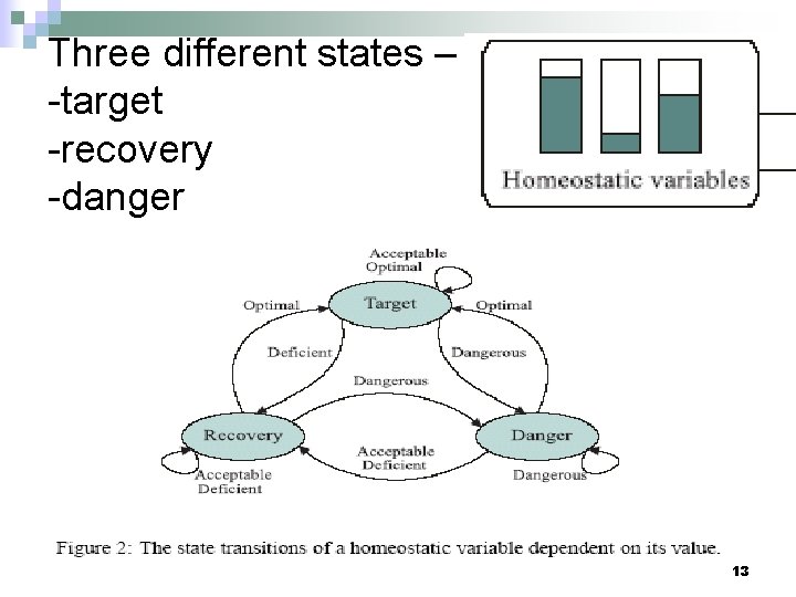 Three different states – -target -recovery -danger 13 