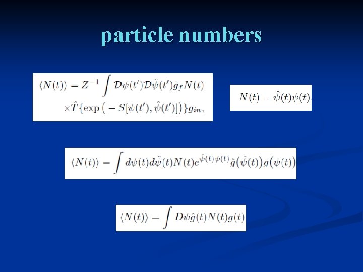 particle numbers 