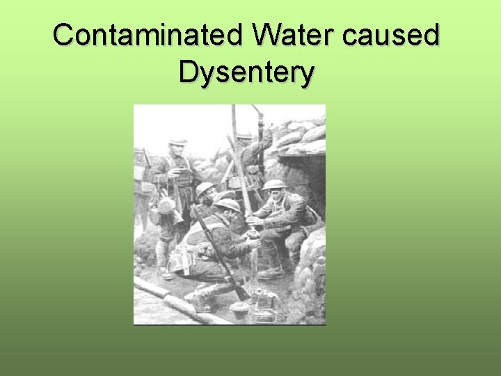 Contaminated Water caused Dysentery 