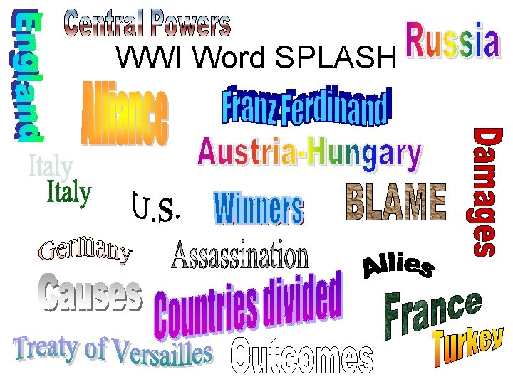 WWI Word SPLASH 