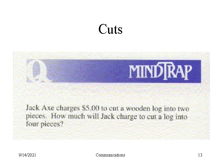 Cuts 9/14/2021 Communications 13 