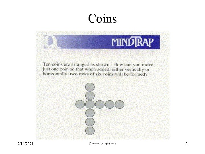 Coins 9/14/2021 Communications 9 