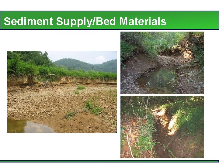 Sediment Supply/Bed Materials 