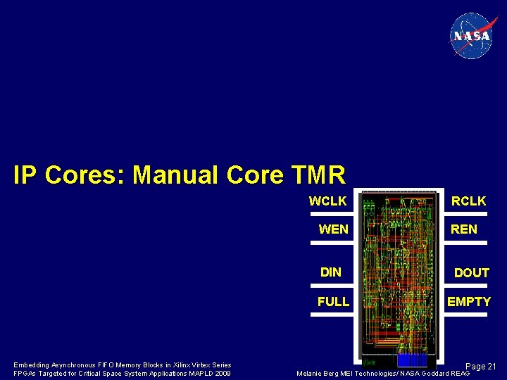 IP Cores: Manual Core TMR WCLK Embedding Asynchronous FIFO Memory Blocks in Xilinx Virtex