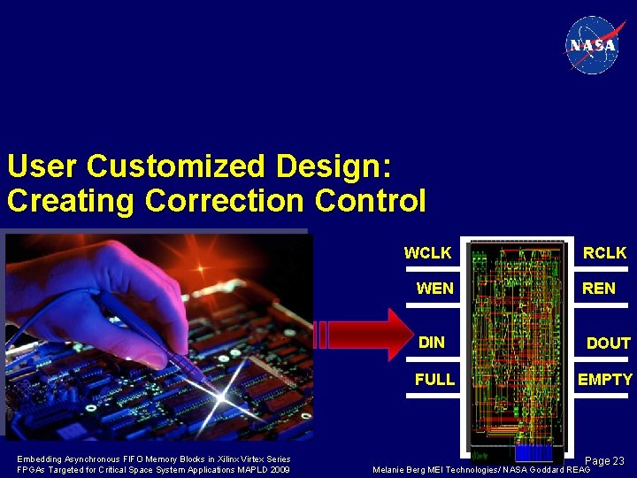 User Customized Design: Creating Correction Control WCLK Embedding Asynchronous FIFO Memory Blocks in Xilinx