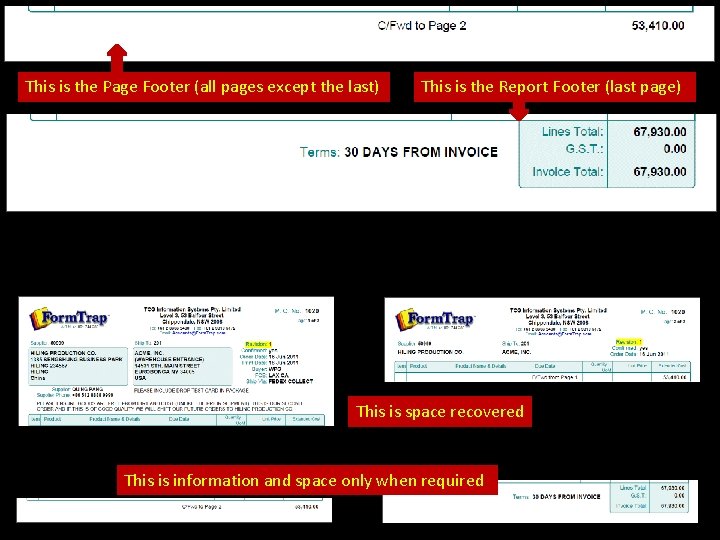 This is the Page Footer (all pages except the last) This is the Report