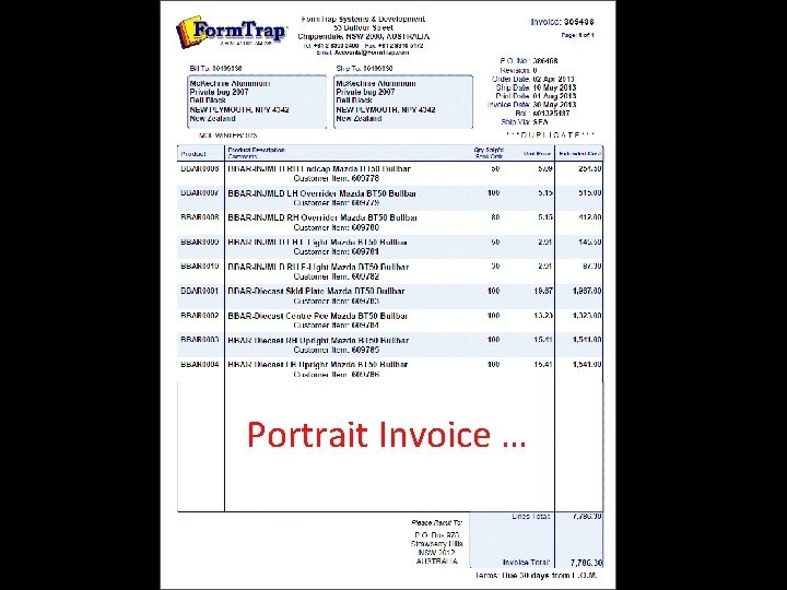 Portrait Invoice … 