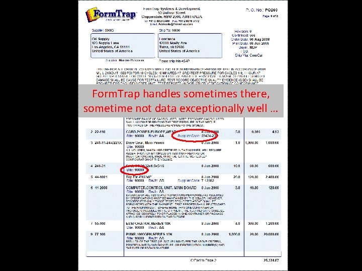 Form. Trap handles sometimes there, sometime not data exceptionally well … 