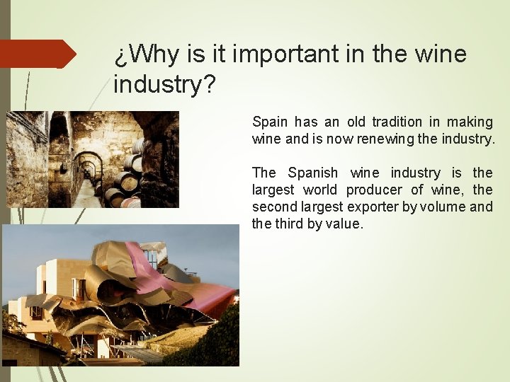 ¿Why is it important in the wine industry? Spain has an old tradition in