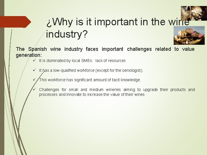¿Why is it important in the wine industry? The Spanish wine industry faces important