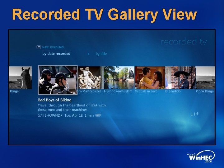 Recorded TV Gallery View 