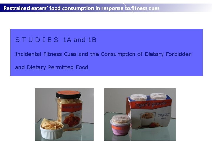 Restrained eaters’ food consumption in response to fitness cues S T U D I