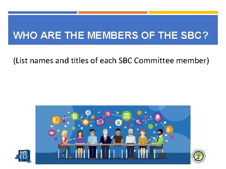 WHO ARE THE MEMBERS OF THE SBC? (List names and titles of each SBC