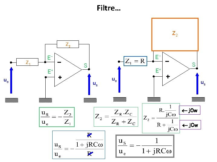 Filtre… C Z 2 R Z 2 Z 1 EE+ ue + R S