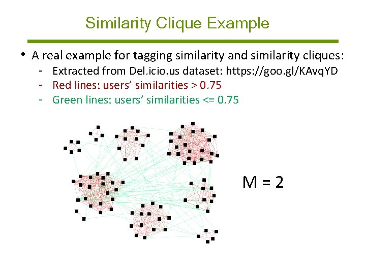 Similarity Clique Example • A real example for tagging similarity and similarity cliques: -