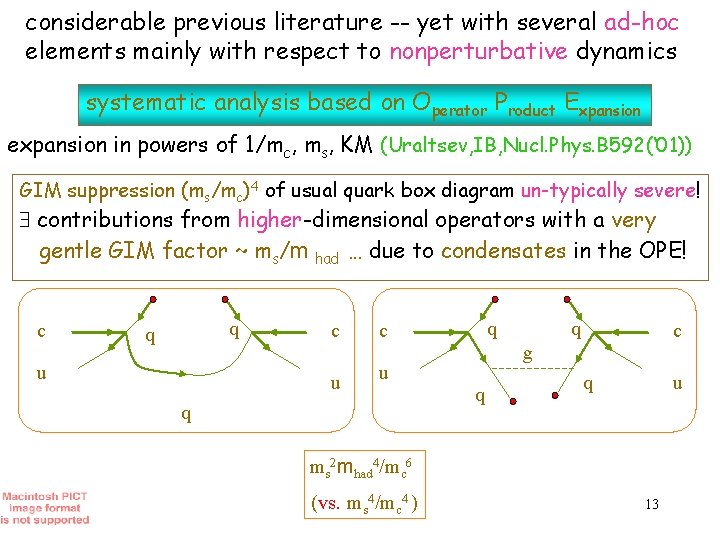 considerable previous literature -- yet with several ad-hoc elements mainly with respect to nonperturbative