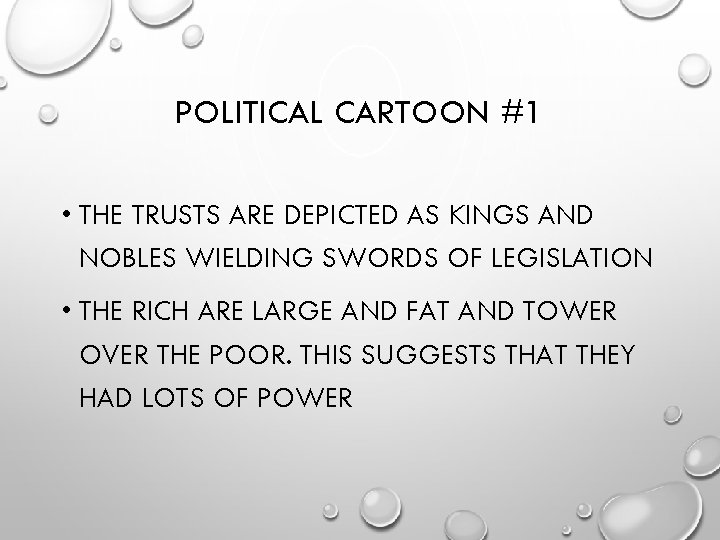 POLITICAL CARTOON #1 • THE TRUSTS ARE DEPICTED AS KINGS AND NOBLES WIELDING SWORDS