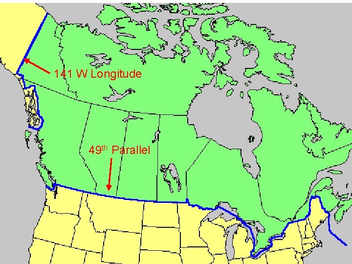 141 W Longitude 49 th Parallel 