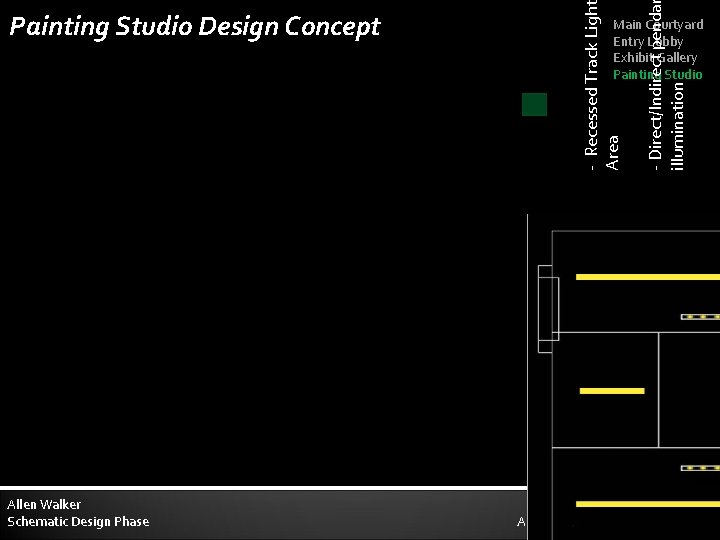 Allen Walker Schematic Design Phase - Direct/Indirect penda illumination - Recessed Track Light Area