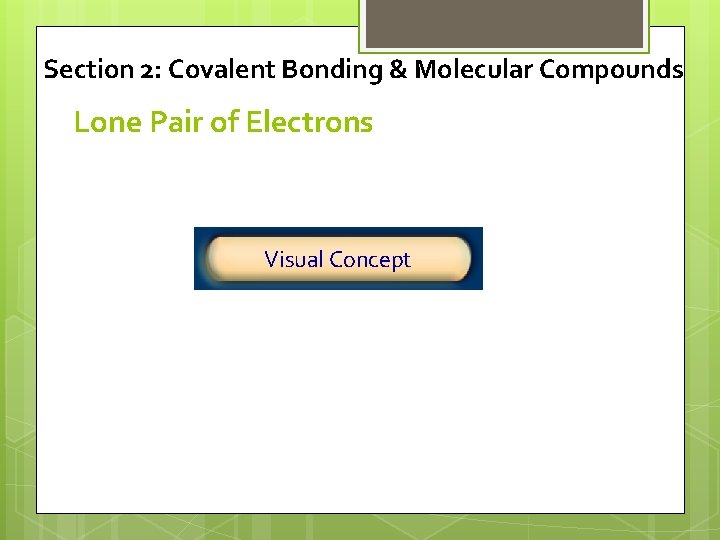 Section 2: Covalent Bonding & Molecular Compounds Lone Pair of Electrons Click below to