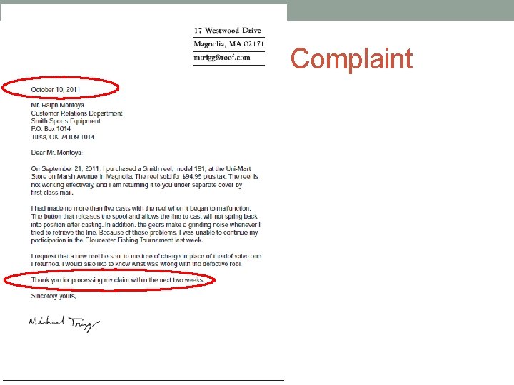 Complaint 
