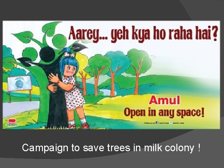 Campaign to save trees in milk colony ! 
