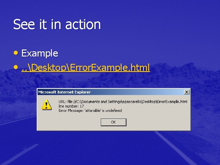 See it in action • Example • . . DesktopError. Example. html See it in action • Example • . . DesktopError. Example. html