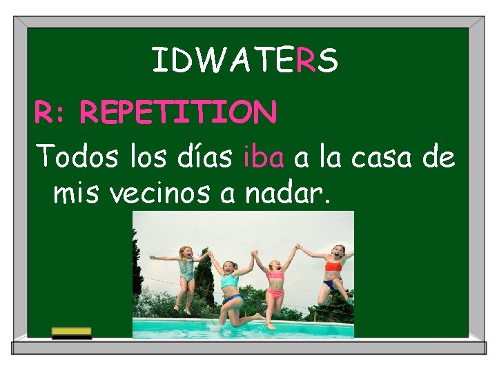 IDWATERS R: REPETITION Todos los días iba a la casa de mis vecinos a