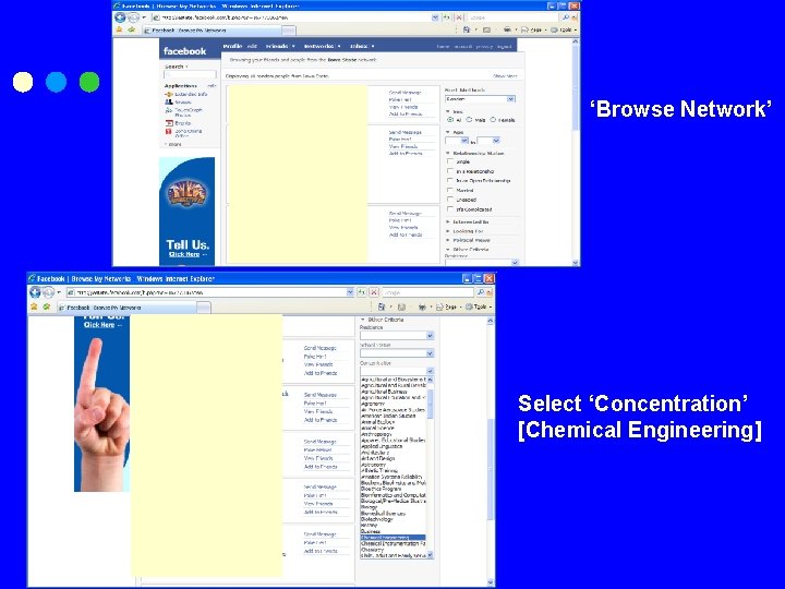 ‘Browse Network’ Select ‘Concentration’ [Chemical Engineering] 