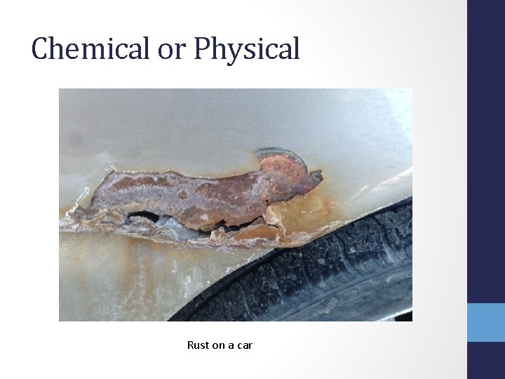 Chemical or Physical Rust on a car 