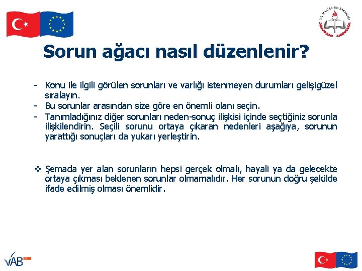 Sorun ağacı nasıl düzenlenir? - Konu ile ilgili görülen sorunları ve varlığı istenmeyen durumları