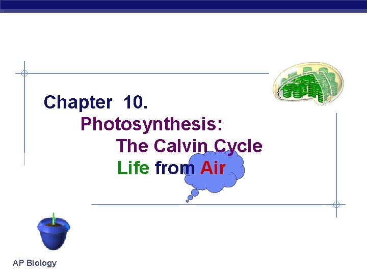 Chapter 10. Photosynthesis: The Calvin Cycle Life from Air AP Biology 