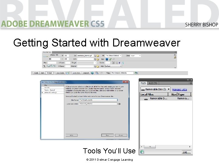 Getting Started with Dreamweaver Tools You’ll Use © 2011 Delmar Cengage Learning 