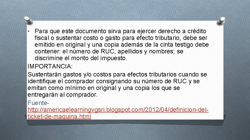 • Para que este documento sirva para ejercer derecho a crédito fiscal o • Para que este documento sirva para ejercer derecho a crédito fiscal o