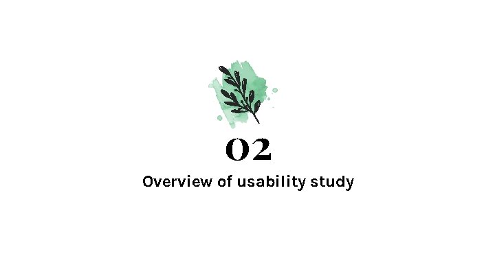 02 Overview of usability study 