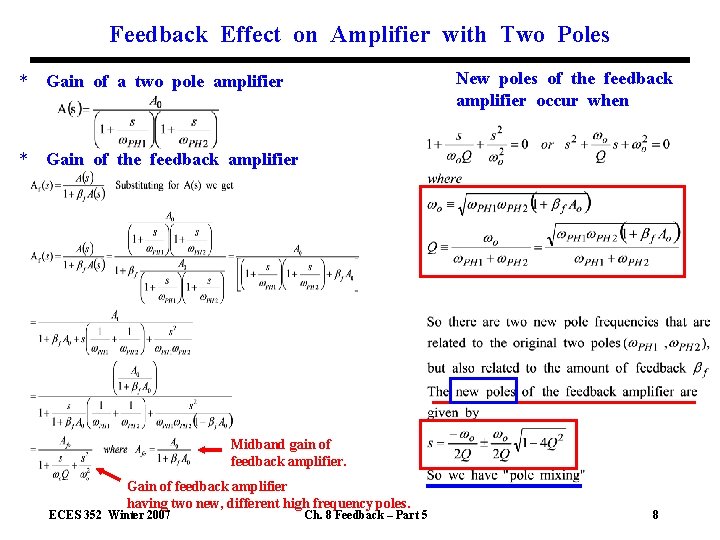 Feedback Amplifier Stability A Ao Afo Amplifier