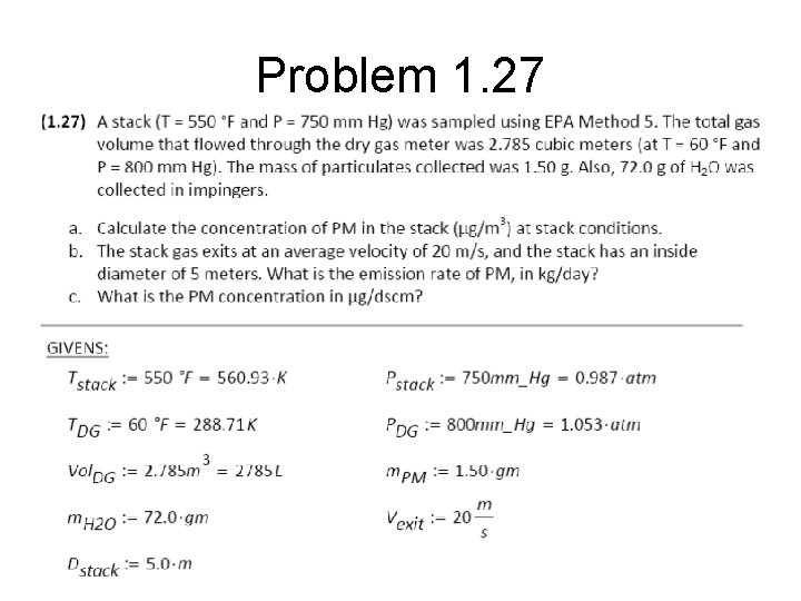 Problem 1. 27 
