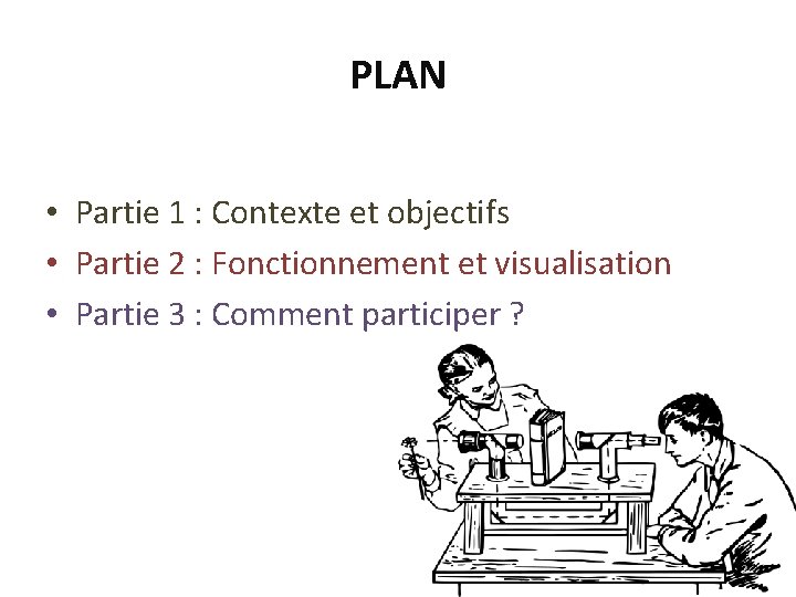 PLAN • Partie 1 : Contexte et objectifs • Partie 2 : Fonctionnement et