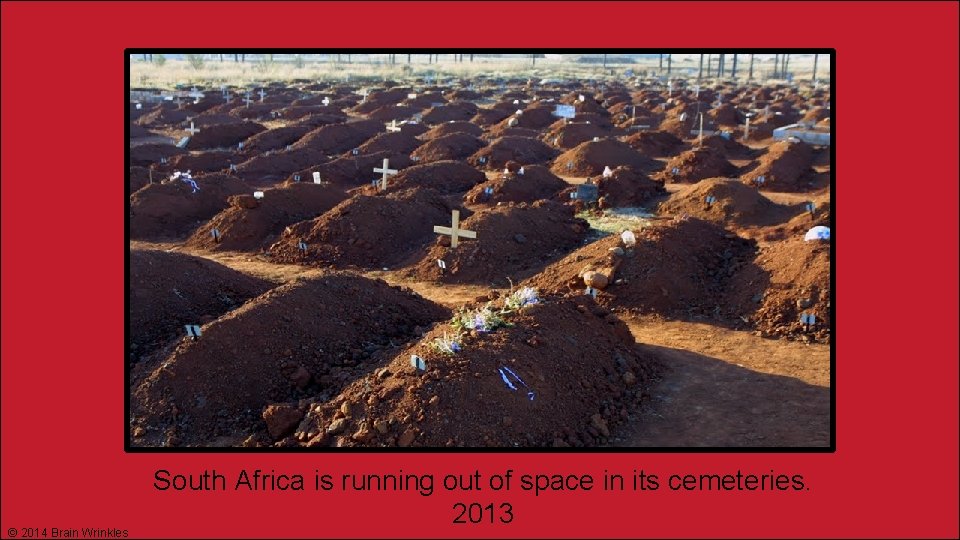 © 2014 Brain Wrinkles South Africa is running out of space in its cemeteries.