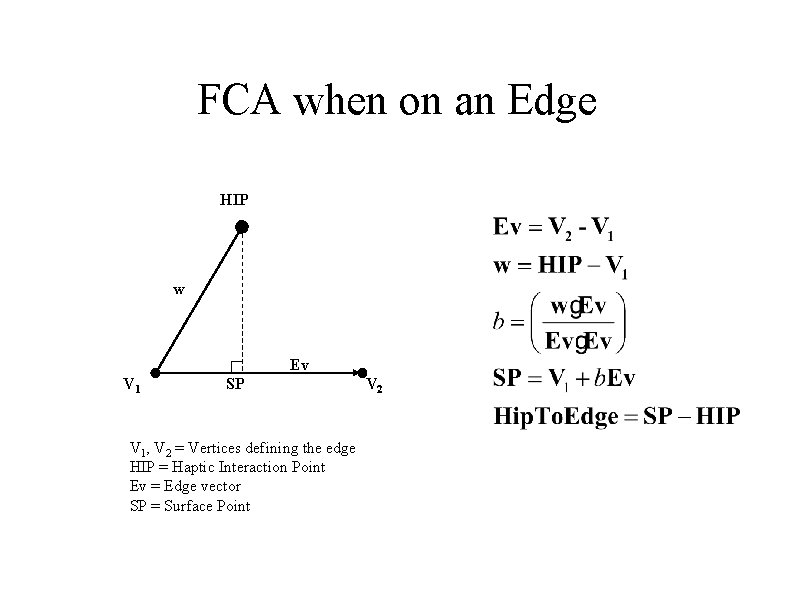 FCA when on an Edge HIP w Ev V 1 SP V 1, V