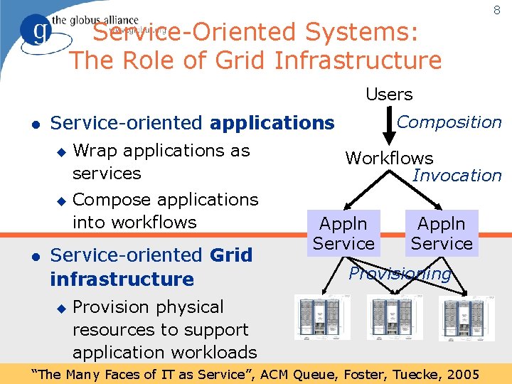 Service-Oriented Systems: The Role of Grid Infrastructure 8 Users l u u l Composition
