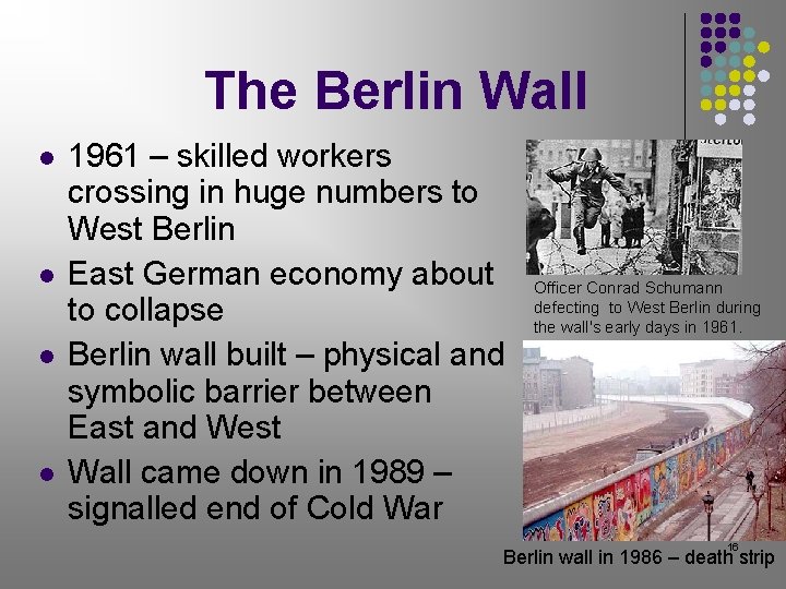 The Berlin Wall 1961 – skilled workers crossing in huge numbers to West Berlin
