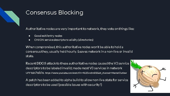 Consensus Blocking Authoritative nodes are very important to network, they vote on things like: